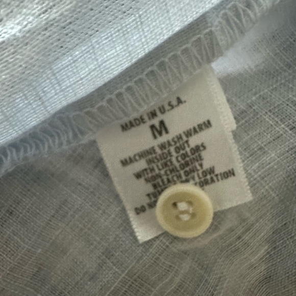 CP Shades Shirt Medium M Baby Blue 100% Linen Button Up Tunic Top USA (T2) - Picture 4 of 4
